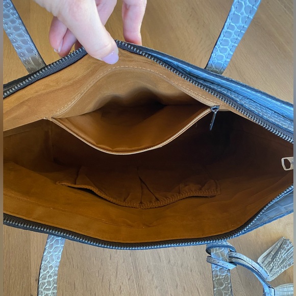 Patricia Nash Verzi Leather Tote. Color grey. Brand new. - Picture 3 of 5